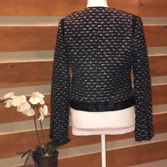 Express Moto Jacket With Leather Trim - Picture 2 of 8